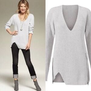 CAbi Deep V-neck Tunic Sweater